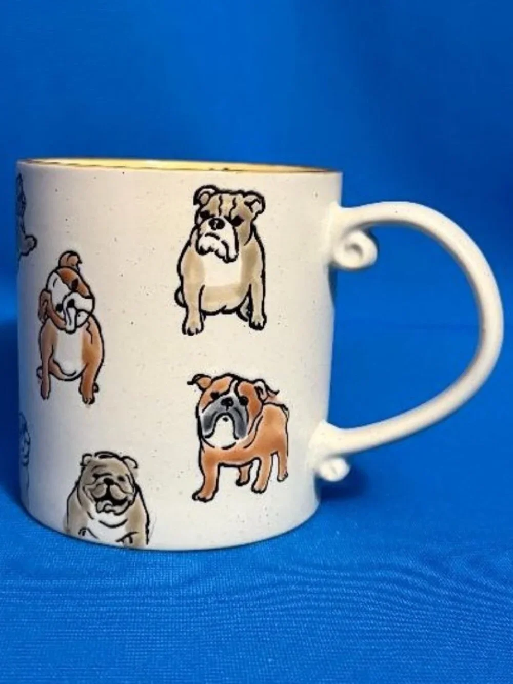 NEW ENGLISH BULLDOG & PAW PRINT GORGEOUS & ADORABLE 21 OZ / 21 OUNCES MUG / CUP